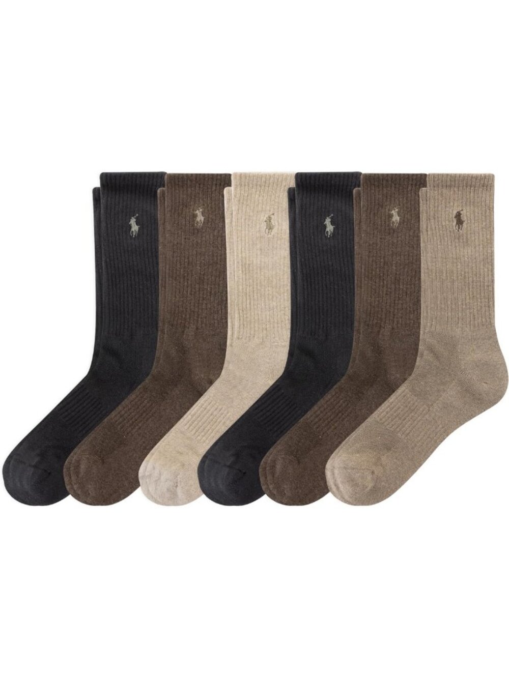 Men's Performance Crew Socks - 6 Pack, Moisture-Wicking, Comfortable Fit